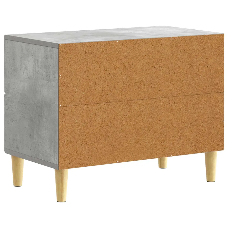 Table de chevet Gris béton 62 x 34,5 x 48 cm Bois d'ingénierie - 6