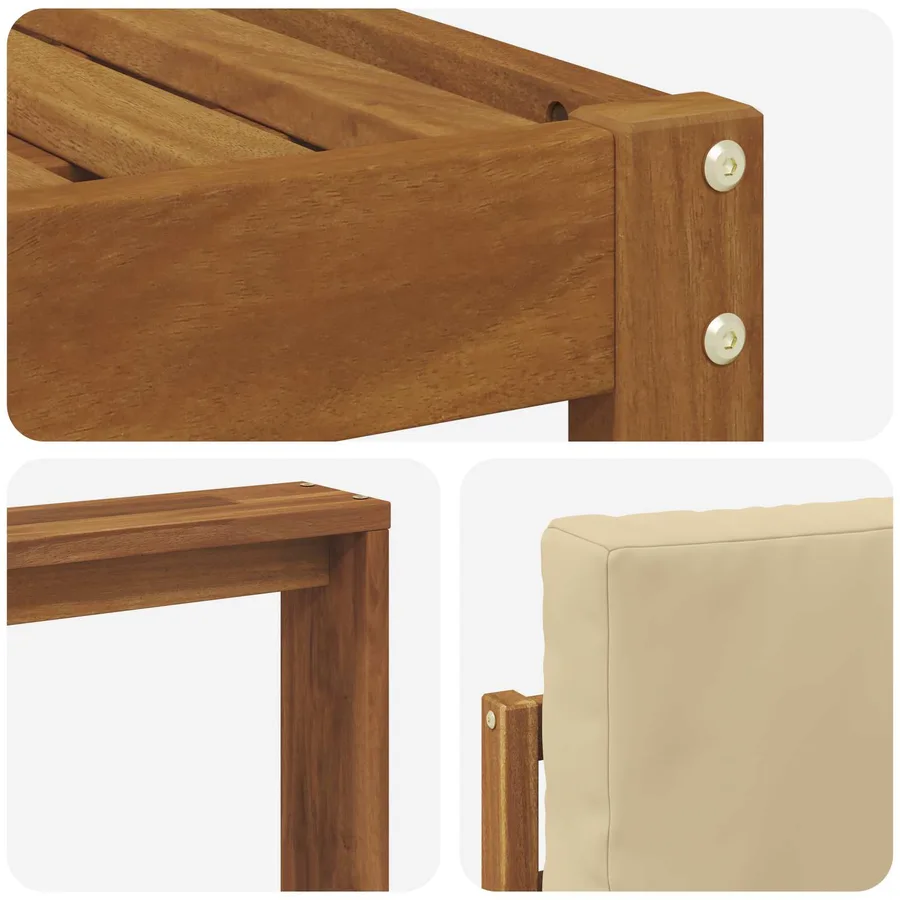 Ensemble de canapés d'extérieur 8 pcs Naturel et Beige - 6