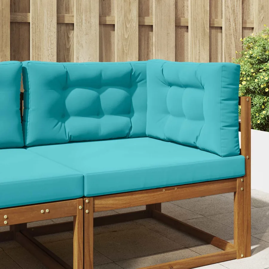 Coussin de canapé d'extérieur 3 pcs Turquoise Polyester