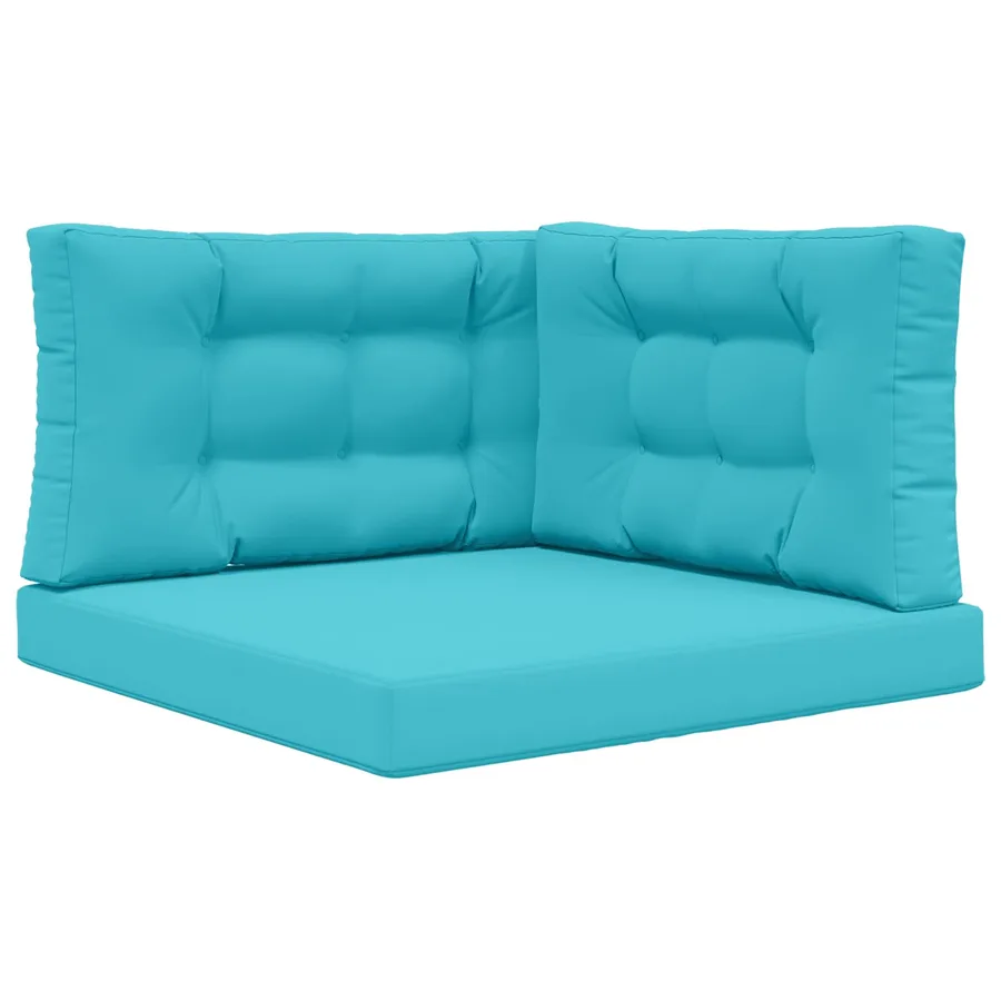 Coussin de canapé d'extérieur 3 pcs Turquoise Polyester - 2