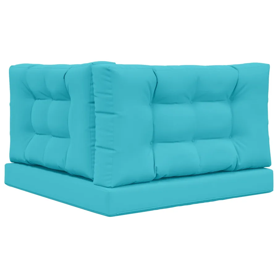 Coussin de canapé d'extérieur 3 pcs Turquoise Polyester - 7
