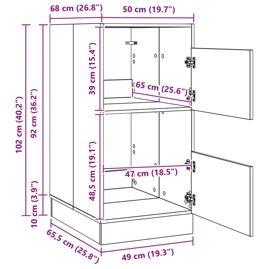 Armoire à Laver avec stockage Gris Sonoma Bois d'ingénierie - 13