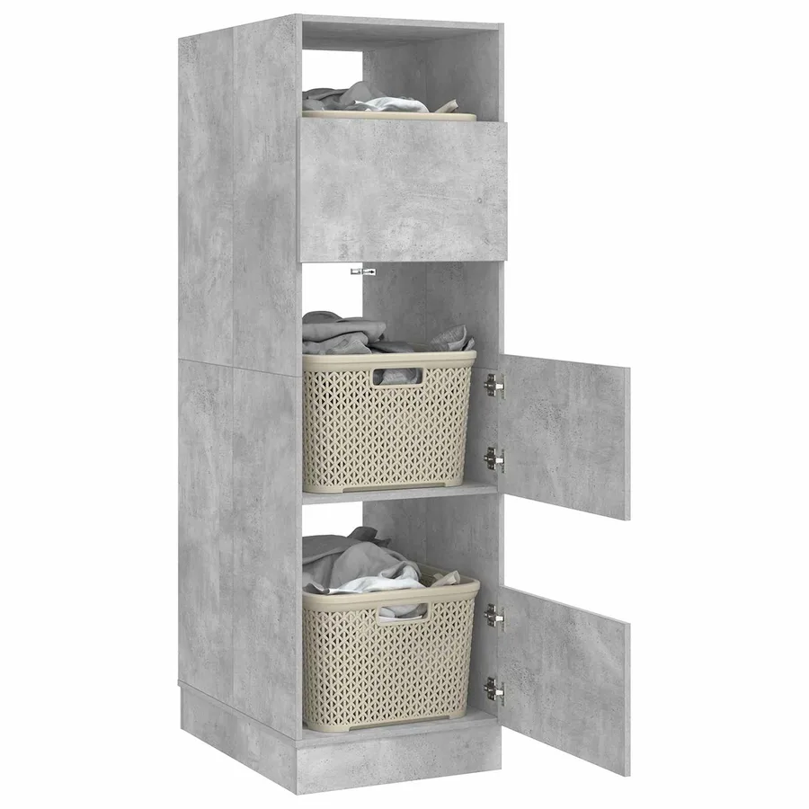 Armoire à Laver Béton 50 x 68 x 162 cm Bois d'ingénierie - 3