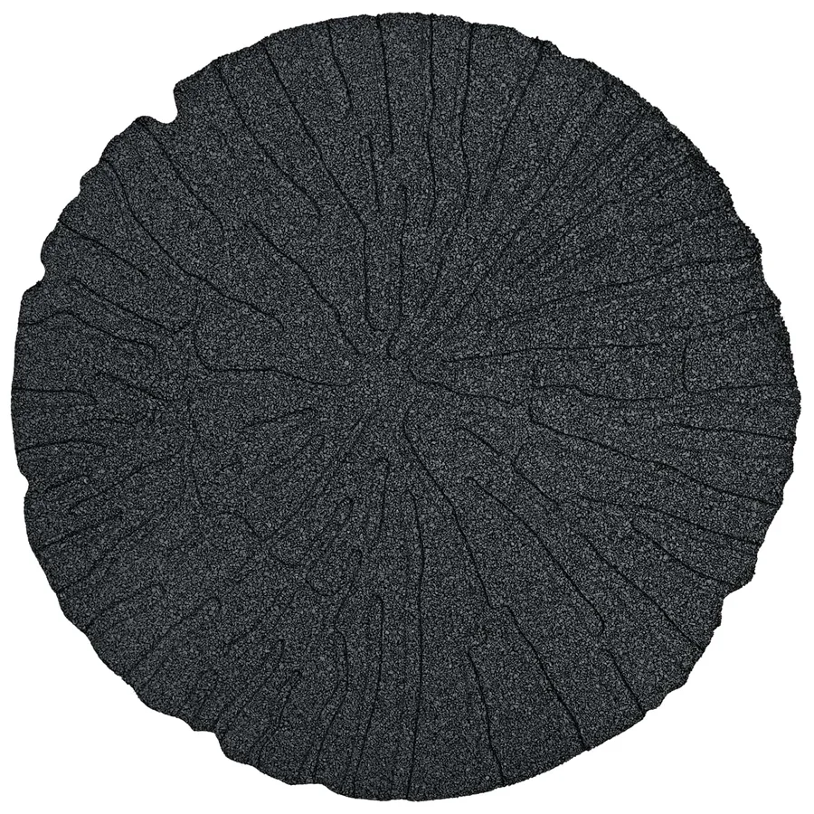 Pierre de marchage 6 pcs Noir Ø 45 x 1,8 cm Caoutchouc - 6