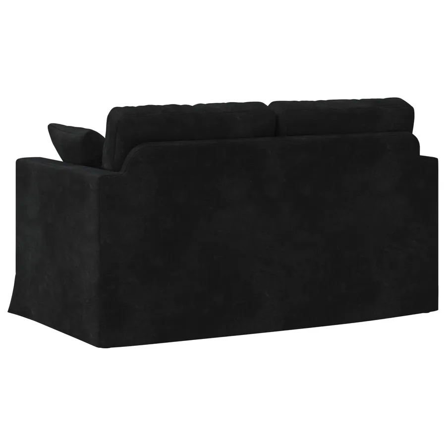 Canapé Noir 138 x 78 x 80 cm Velours - 6