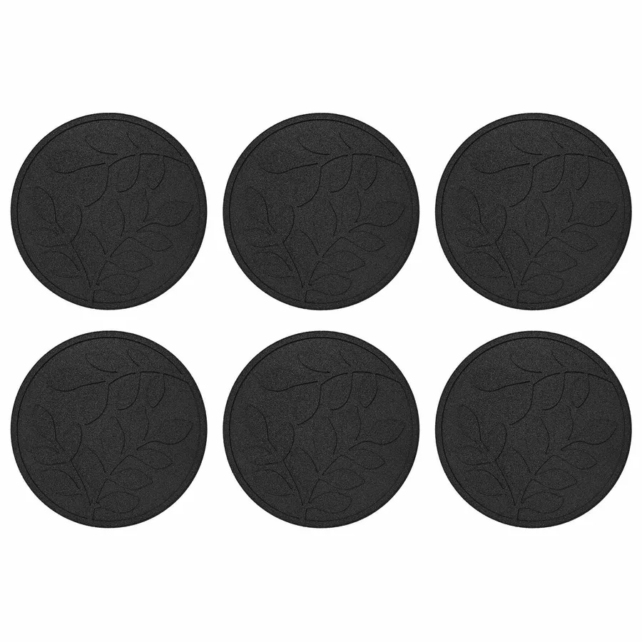 Pierre de marchage 6 pcs Noir Ø 44 x 2 cm Caoutchouc - 2