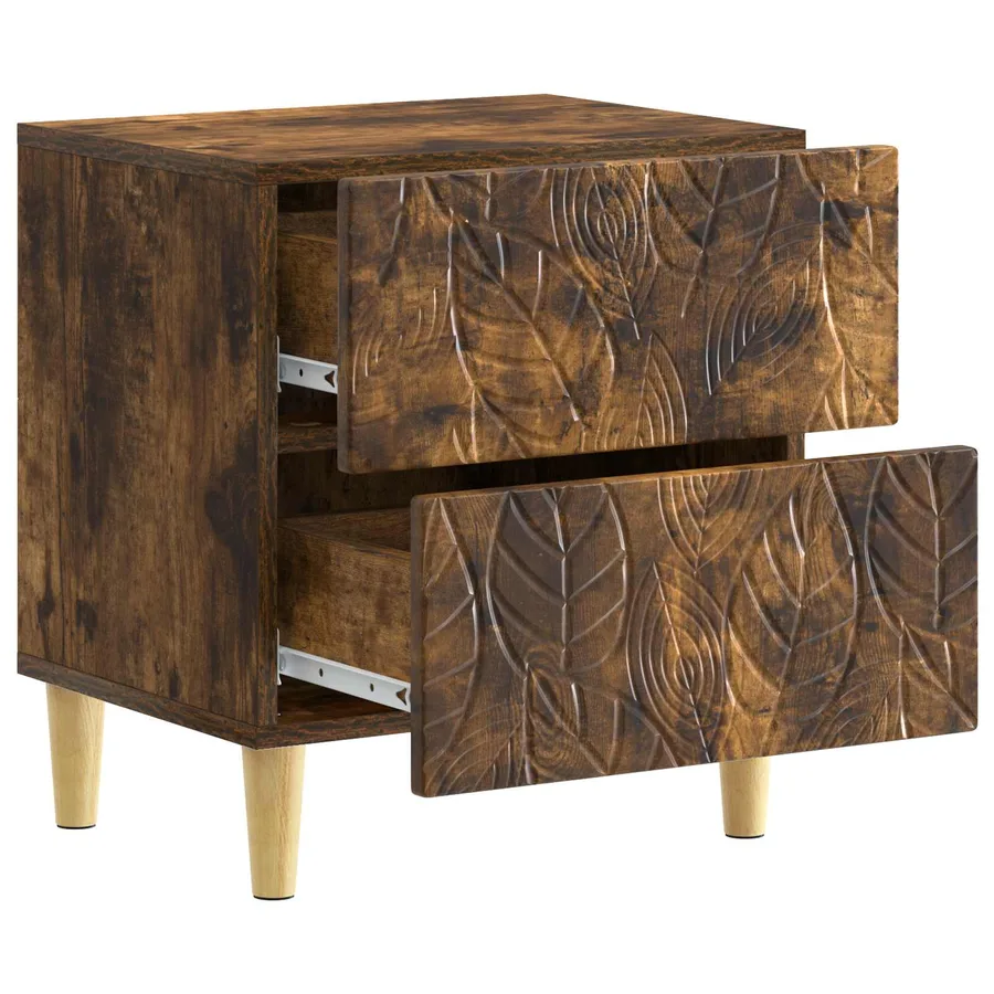 Table de chevet 2 pcs Chêne fumé 43 x 34,5 x 48 cm - 5
