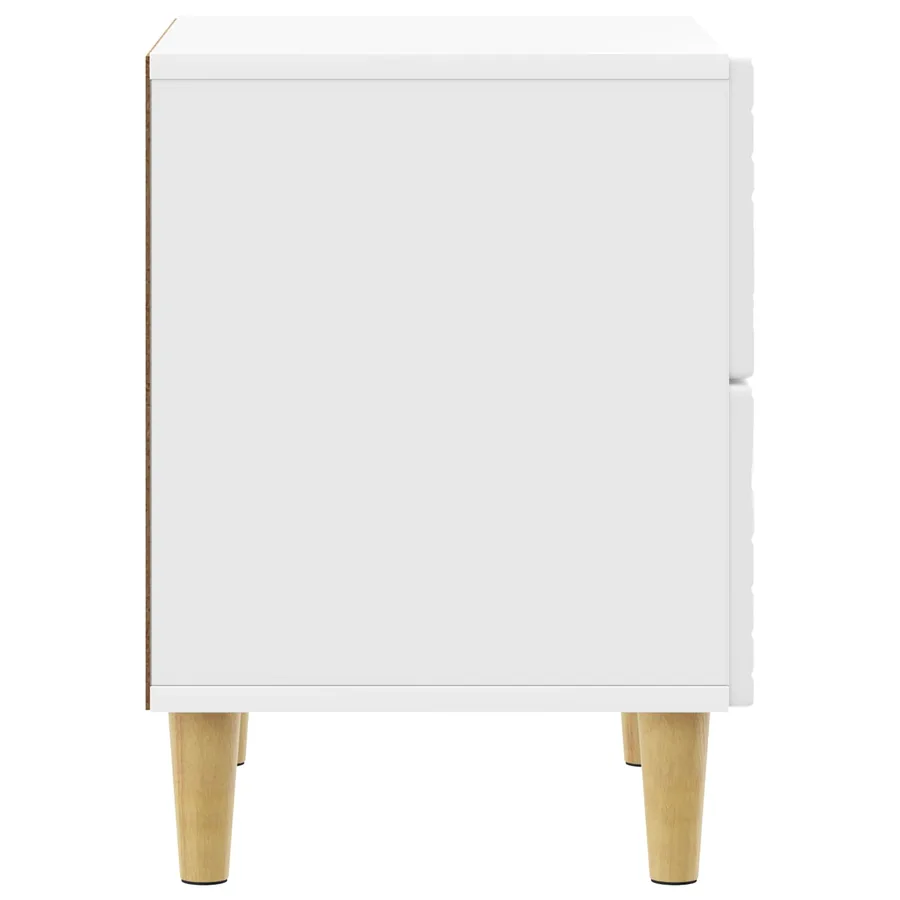 Table de chevet 2 pcs Blanc brillant 43 x 34,5 x 48 cm - 7