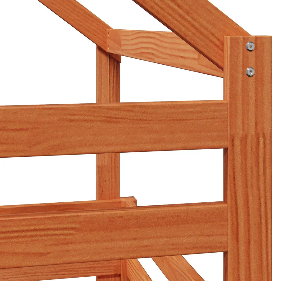 Cadre de lit mezzanine Brun Ciré 90 x 190 cm Pin massif - 9