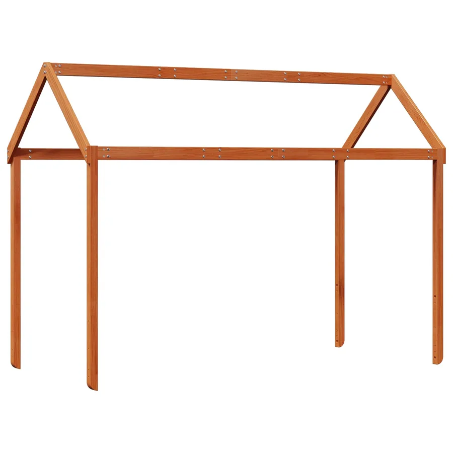 Cadre de lit mezzanine Brun Ciré 90 x 190 cm Pin massif - 4