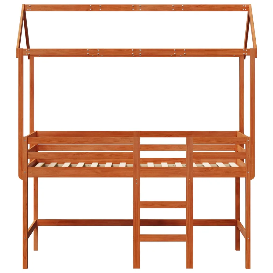 Cadre de lit mezzanine Brun Ciré 90 x 190 cm Pin massif - 6