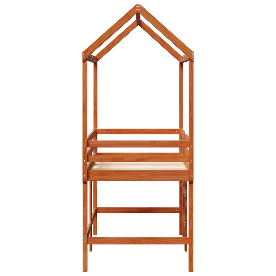 Cadre de lit mezzanine Brun Ciré 90 x 190 cm Pin massif - 7
