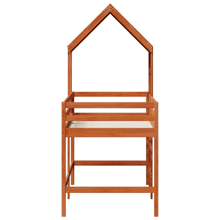 Cadre de lit mezzanine Brun Ciré 90 x 190 cm Pin massif - 7