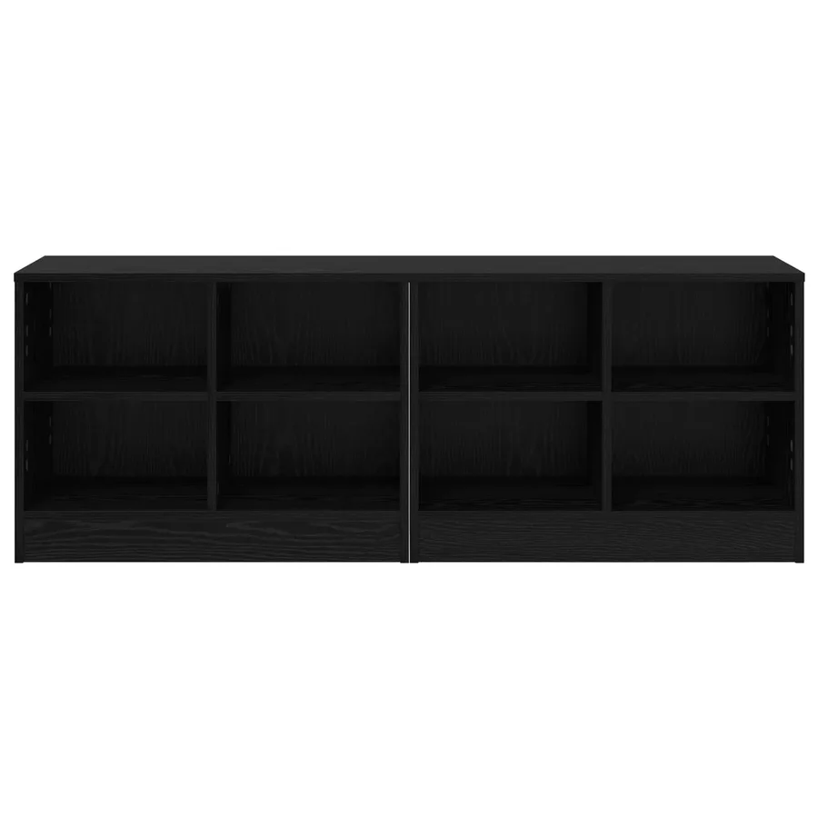 Armoire de lit avec étagère 2 pcs Chêne noir 66 x 33 x 48 cm - 5