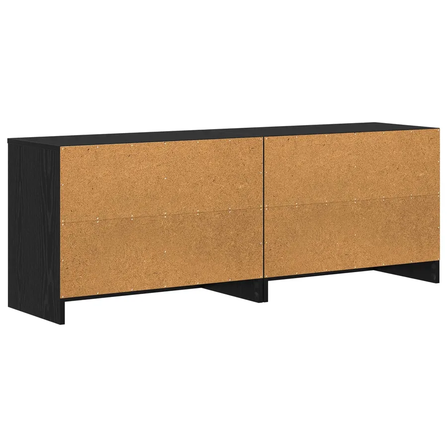 Armoire de lit avec étagère 2 pcs Chêne noir 66 x 33 x 48 cm - 7