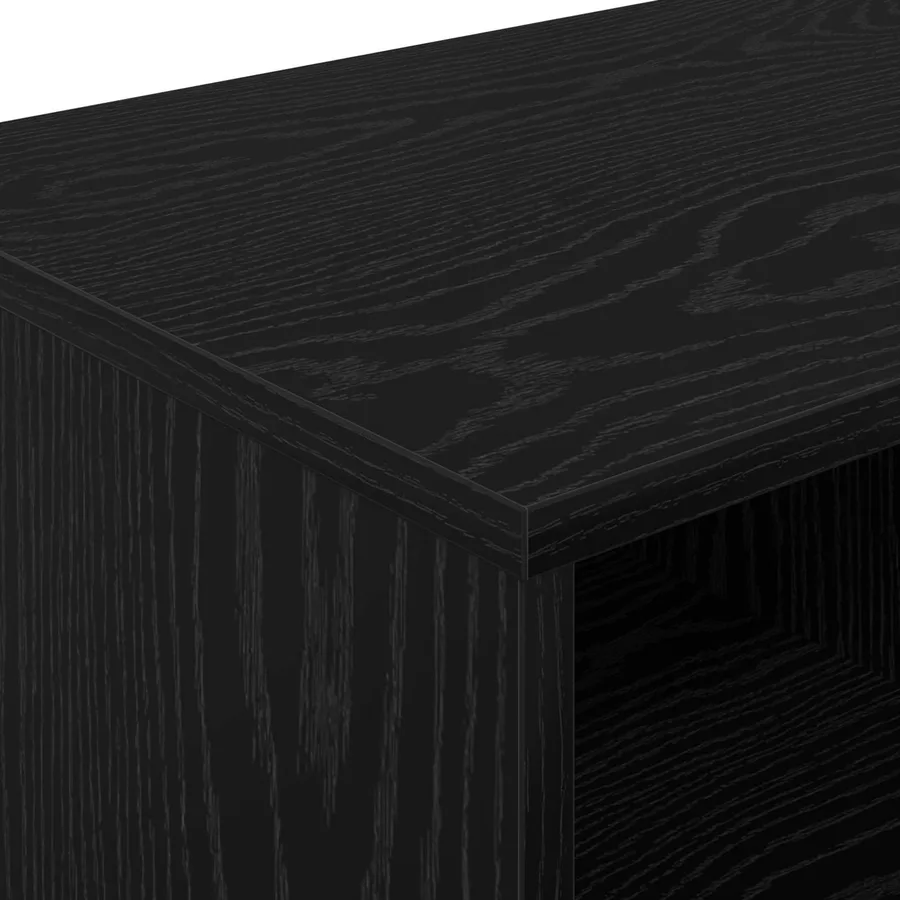Armoire de lit avec étagère 2 pcs Chêne noir 66 x 33 x 48 cm - 8
