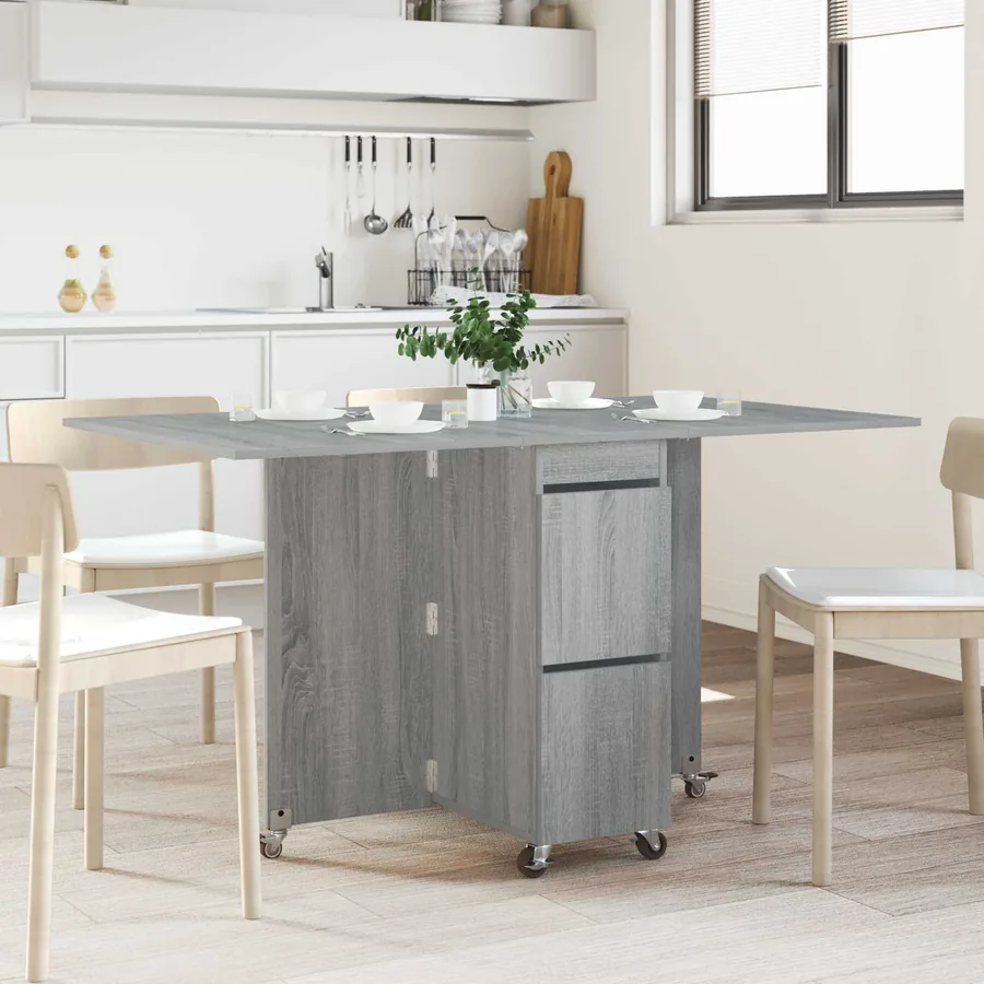 Table à dîner 140 x 80 x 77 cm Bois d'ingénierie Sonoma gris