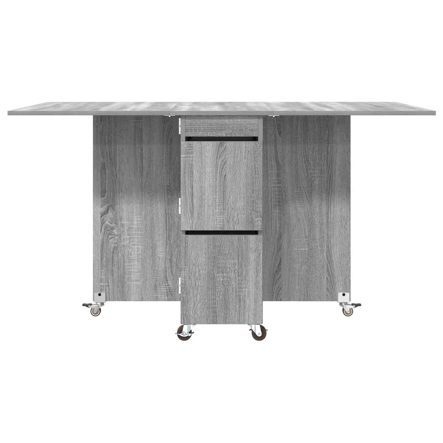 Table à dîner 140 x 80 x 77 cm Bois d'ingénierie Sonoma gris - 6