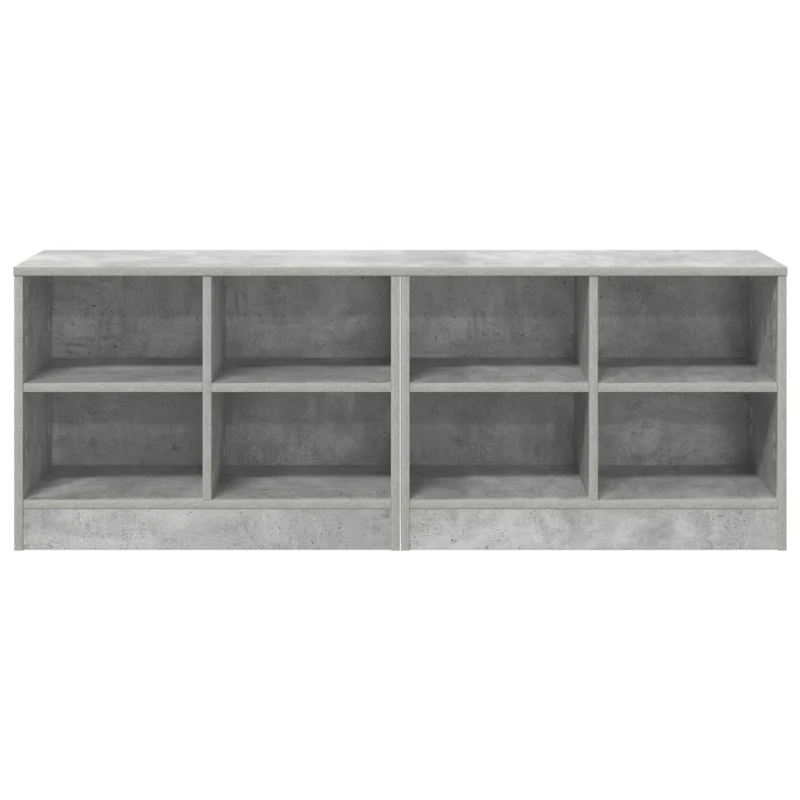 Armoire de lit avec étagère 2 pcs Gris béton 66 x 33 x 48 cm - 5