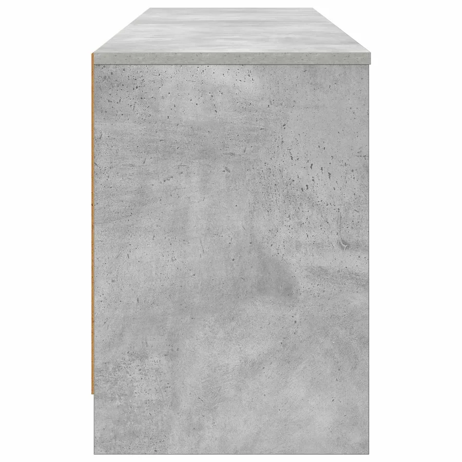 Armoire de lit avec étagère 2 pcs Gris béton 66 x 33 x 48 cm - 6