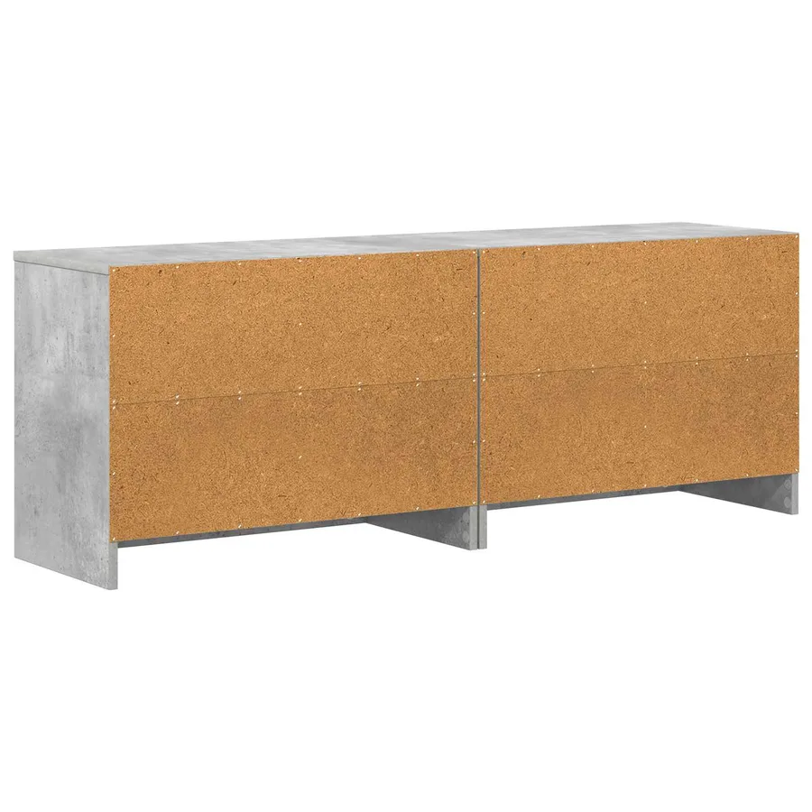 Armoire de lit avec étagère 2 pcs Gris béton 66 x 33 x 48 cm - 7