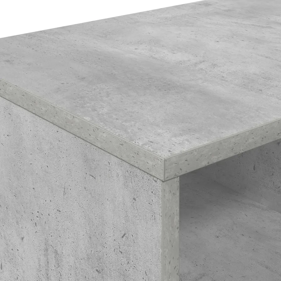 Armoire de lit avec étagère 2 pcs Gris béton 66 x 33 x 48 cm - 8