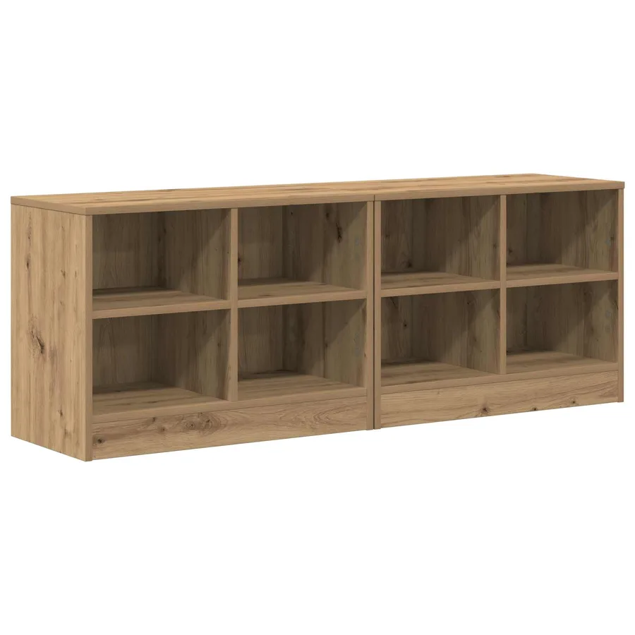 Armoire de lit 2 pc Chêne artisanal 66 x 33 x 48 cm - 2