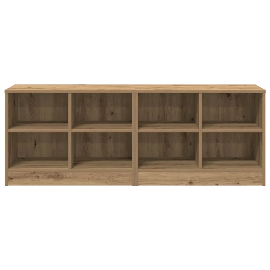 Armoire de lit 2 pc Chêne artisanal 66 x 33 x 48 cm - 5