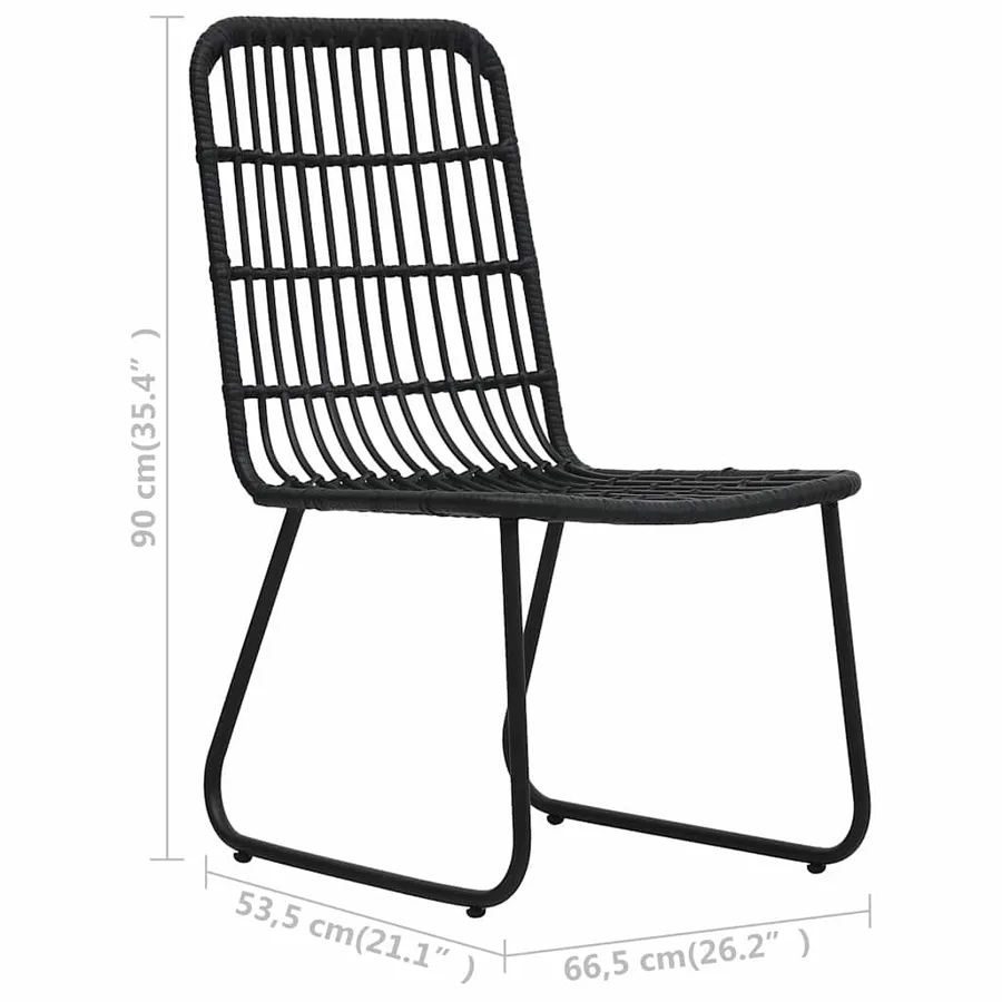 Ensemble à manger d'extérieur 7 pcs résine tressée et verre - 13