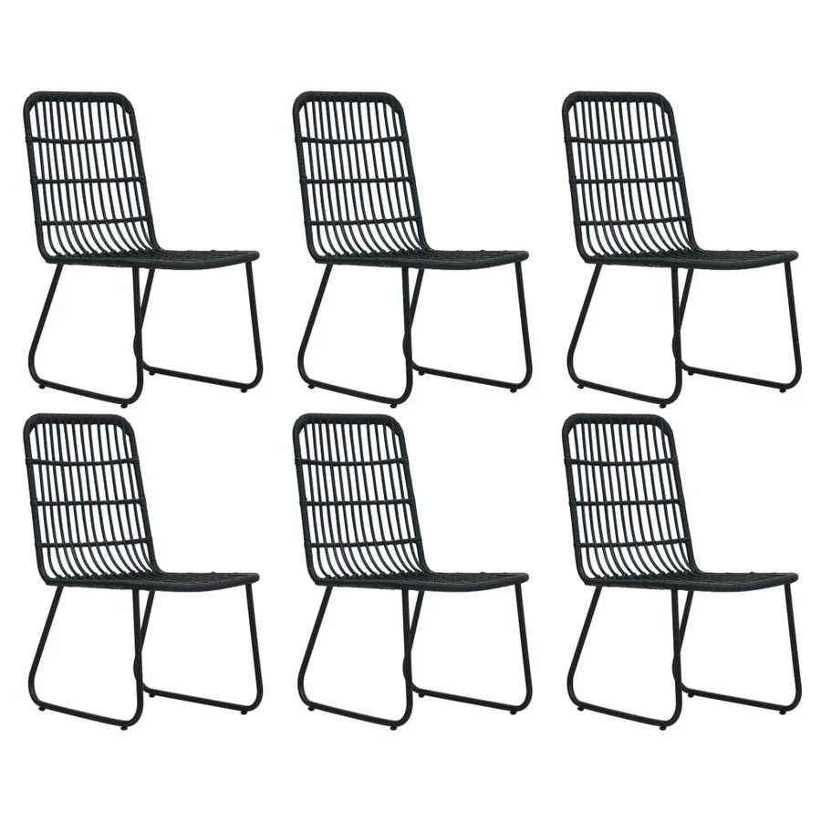 Ensemble à manger d'extérieur 7 pcs résine tressée et verre - 3