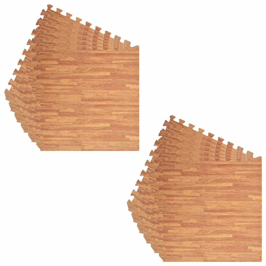Tapis de sol de piscine 12 pcs bois 4,32 ㎡ Mousse EVA - 5