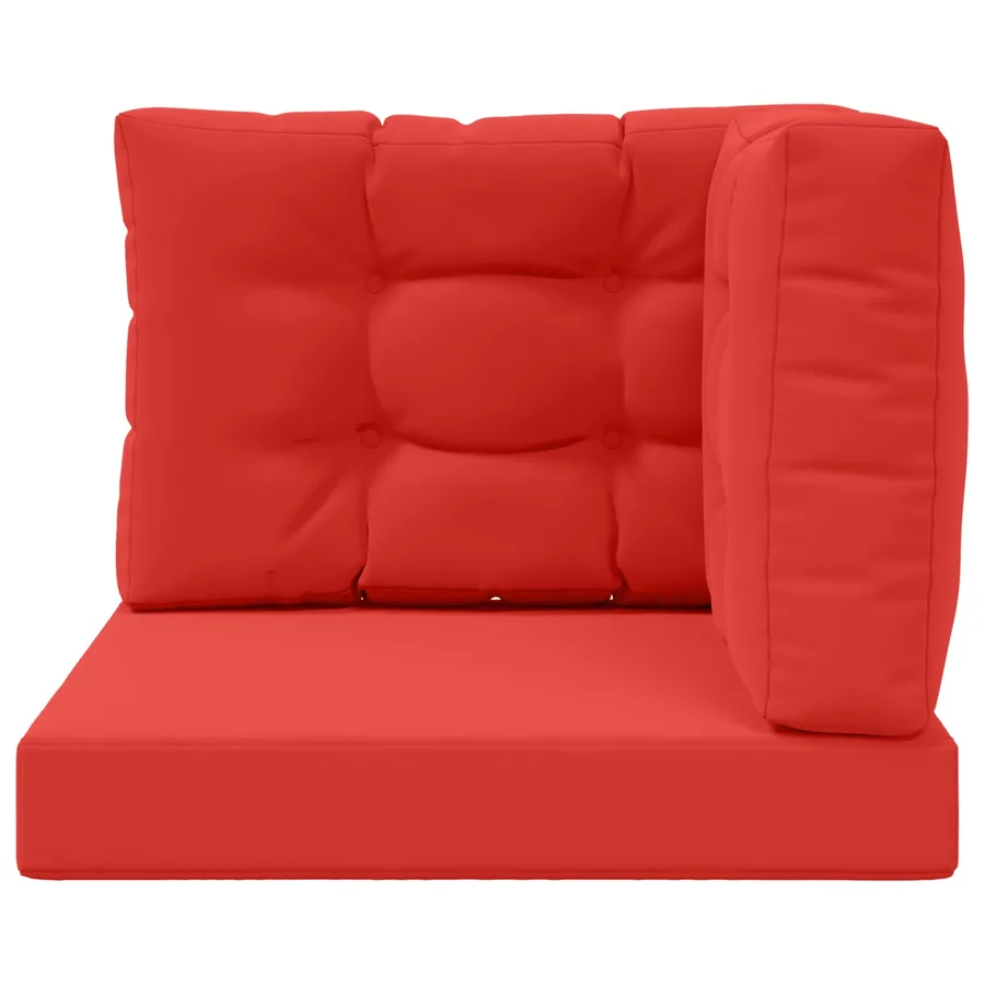Coussin de canapé d'extérieur 3 pcs Rouge Polyester - 6