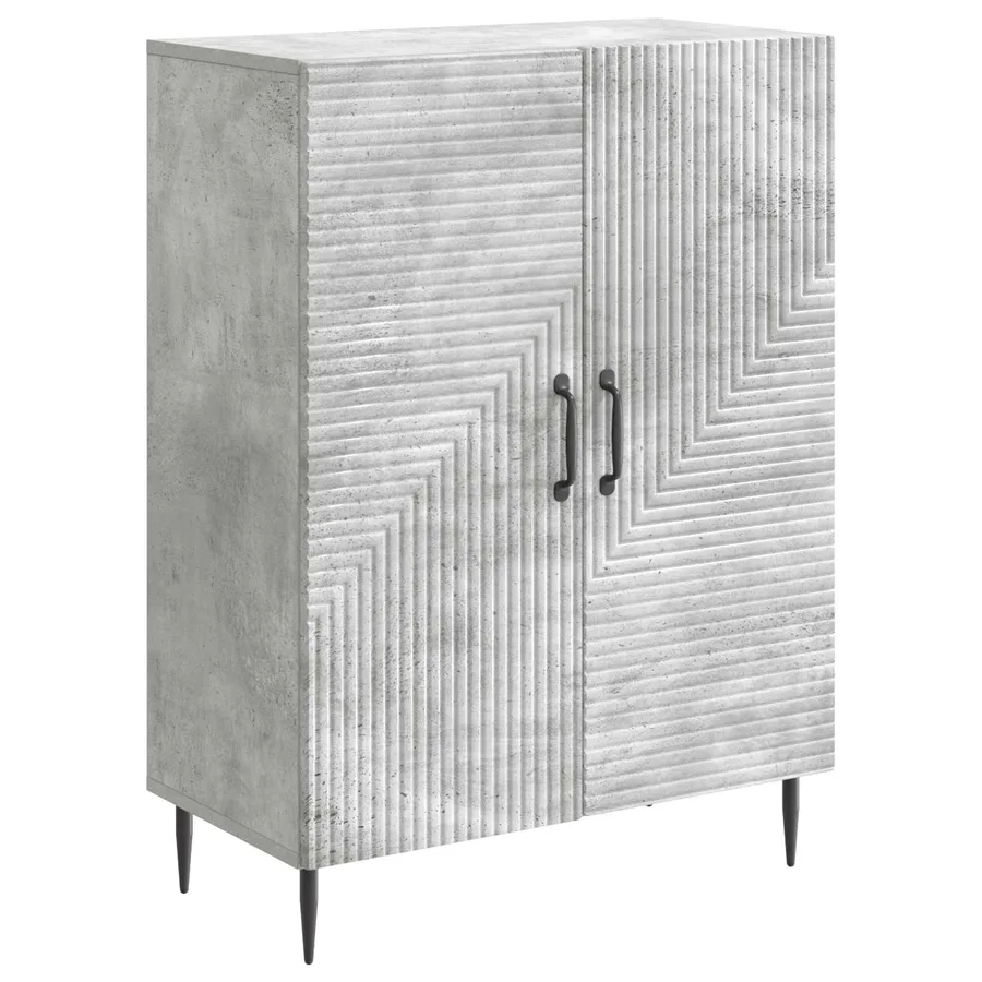 Buffet Gris béton 66 x 34,5 x 89,5 cm Bois d'ingénierie - 2