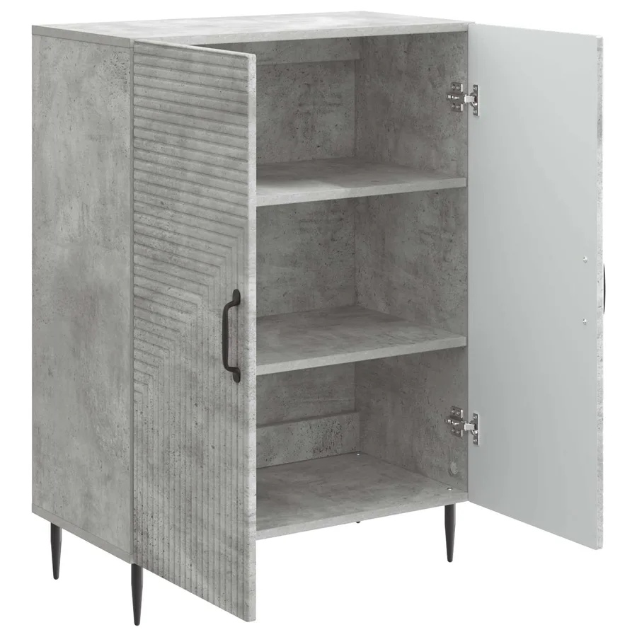Buffet Gris béton 66 x 34,5 x 89,5 cm Bois d'ingénierie - 5