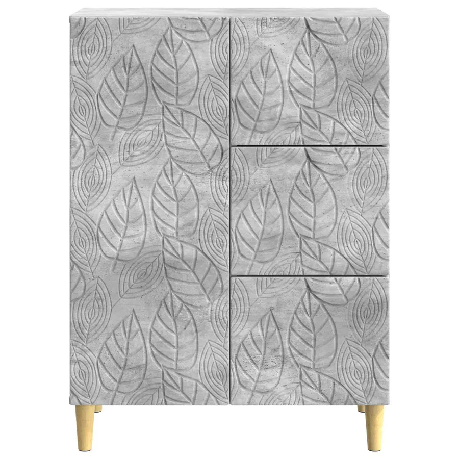Buffet Gris béton 66 x 34,5 x 90 cm Bois d'ingénierie - 5