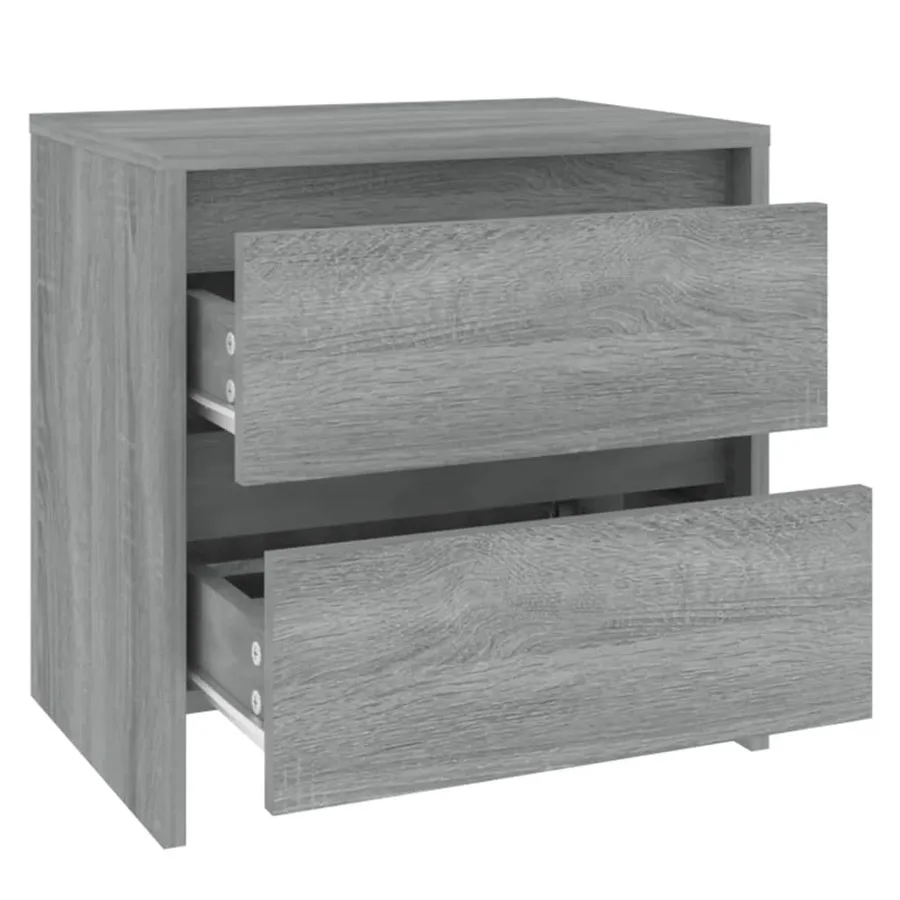 Table de chevet sonoma gris 45x34,5x44,5 cm bois d’ingénierie - 4