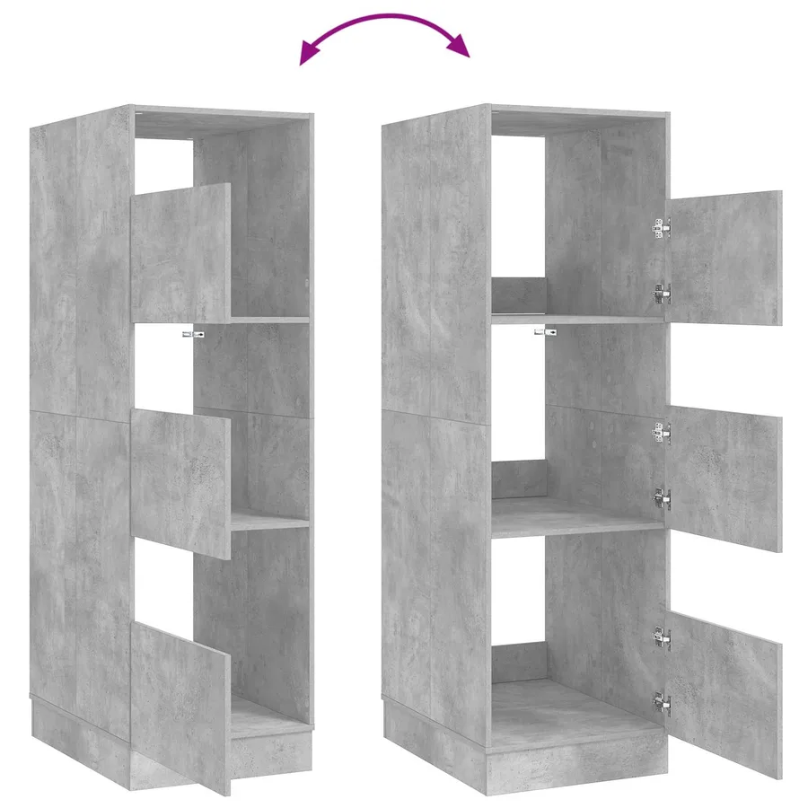Ensemble de meubles de rangement pour la buanderie 2 pc Béton - 11
