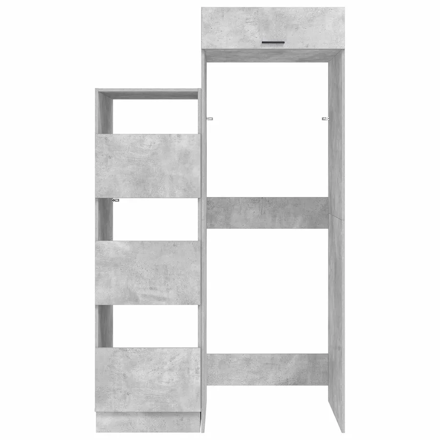 Ensemble de meubles de rangement pour la buanderie 2 pc Béton - 7