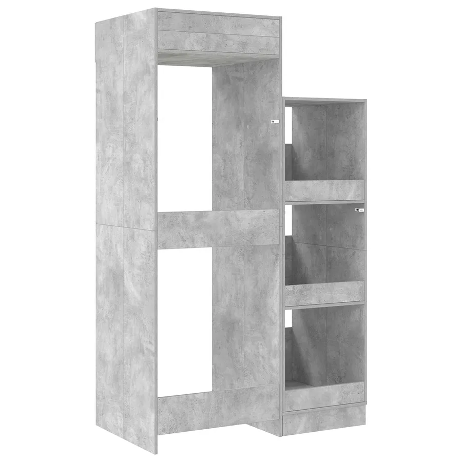 Ensemble de meubles de rangement pour la buanderie 2 pc Béton - 9