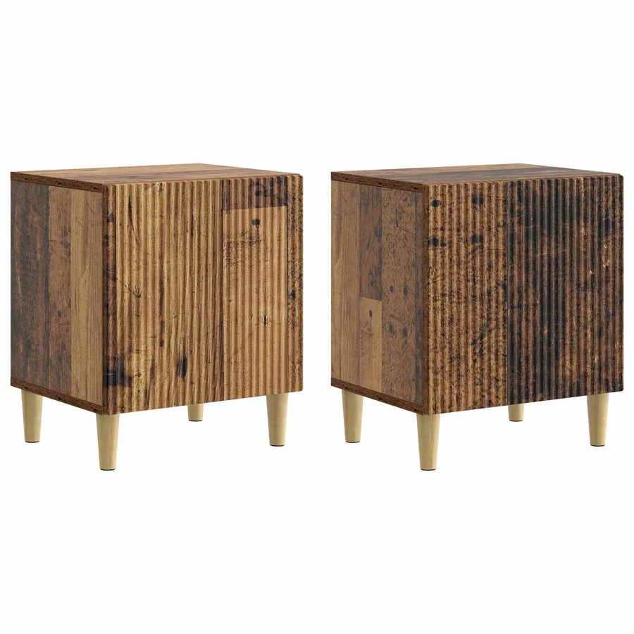 Cabinet de chevet 2 pcs Bois ancien 43 x 34,5 x 50 cm - 2