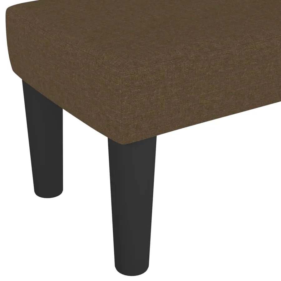 Banc Marron foncé 100x30x30 cm Tissu - 5