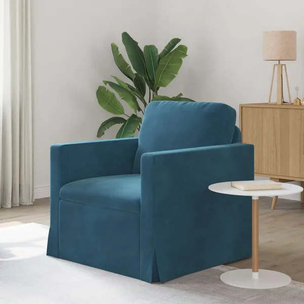 Canapé Bleu 78 x 78 x 80 cm Velours