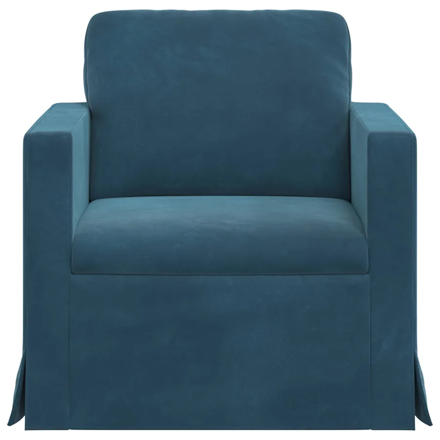 Canapé Bleu 78 x 78 x 80 cm Velours - 4