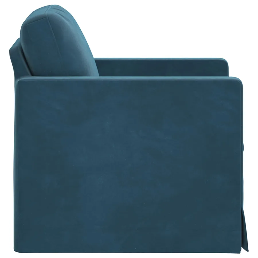 Canapé Bleu 78 x 78 x 80 cm Velours - 5
