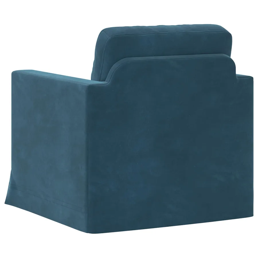 Canapé Bleu 78 x 78 x 80 cm Velours - 6