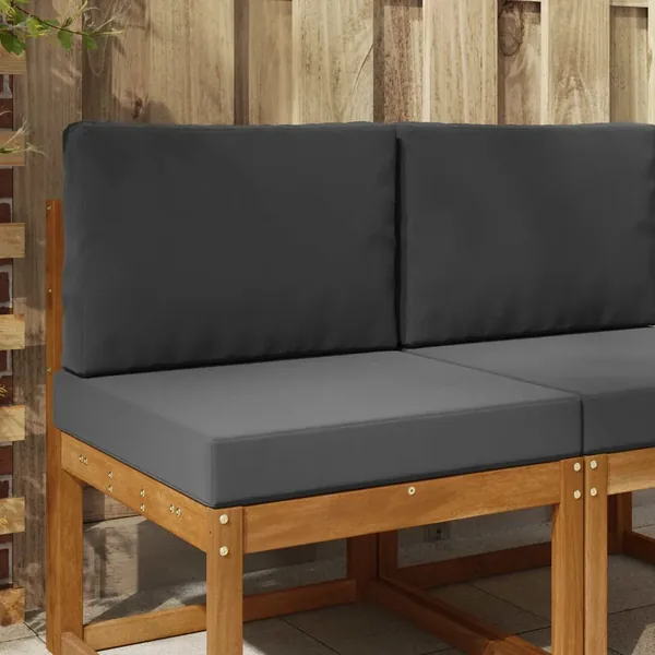 Coussin de canapé d'extérieur 2 pcs Anthracite Polyester