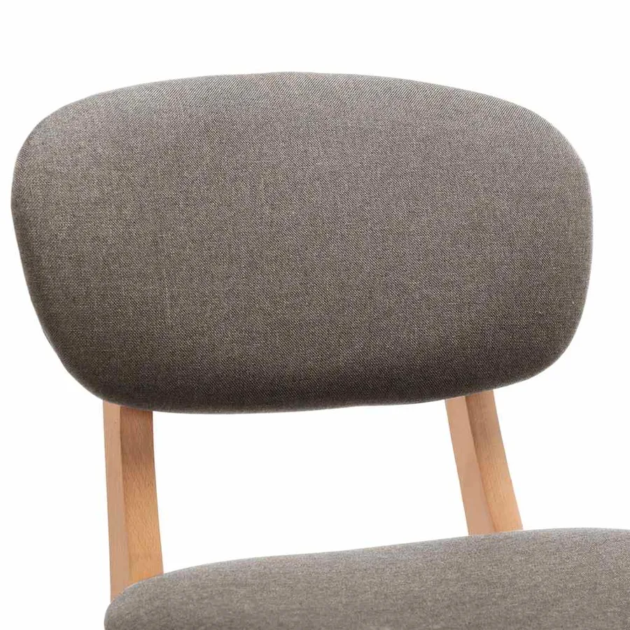 Tabourets de bar lot de 2 taupe tissu - 6