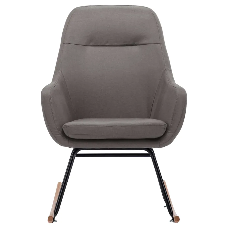 Chaise à bascule Gris clair Tissu - 3
