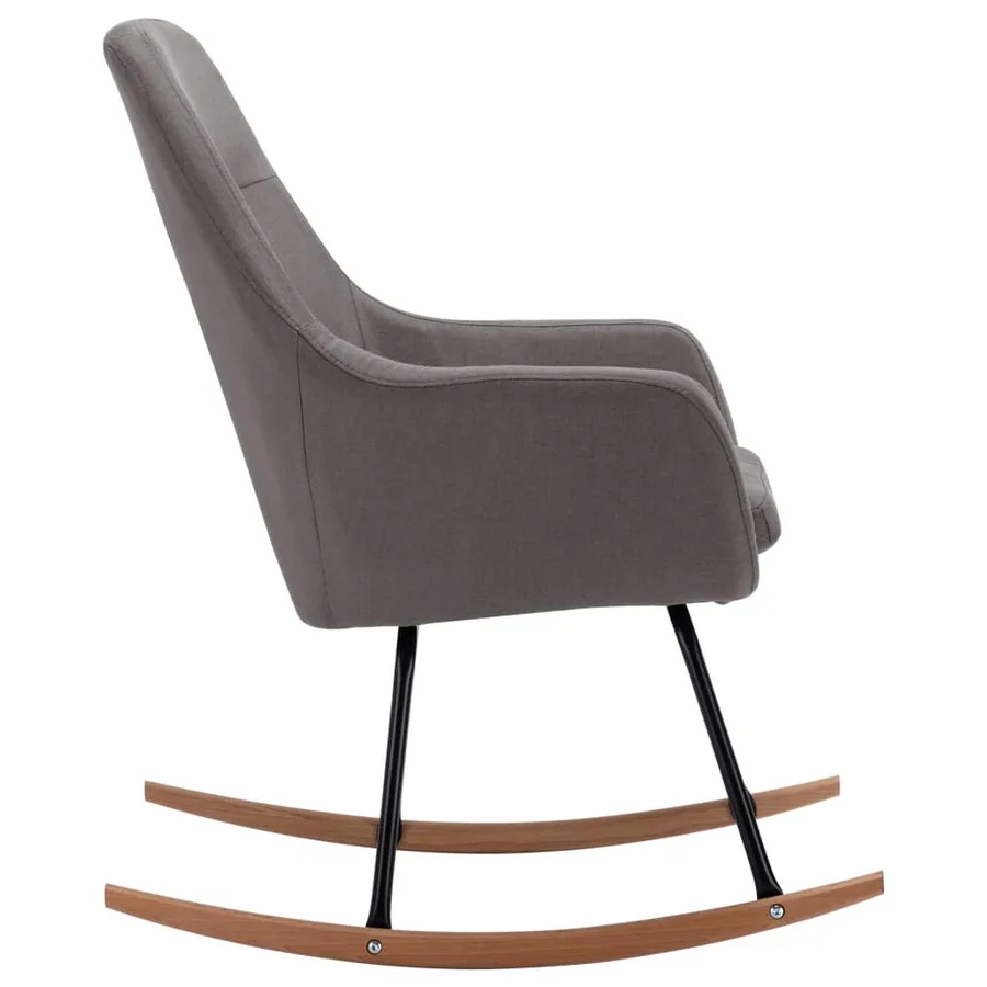Chaise à bascule Gris clair Tissu - 4