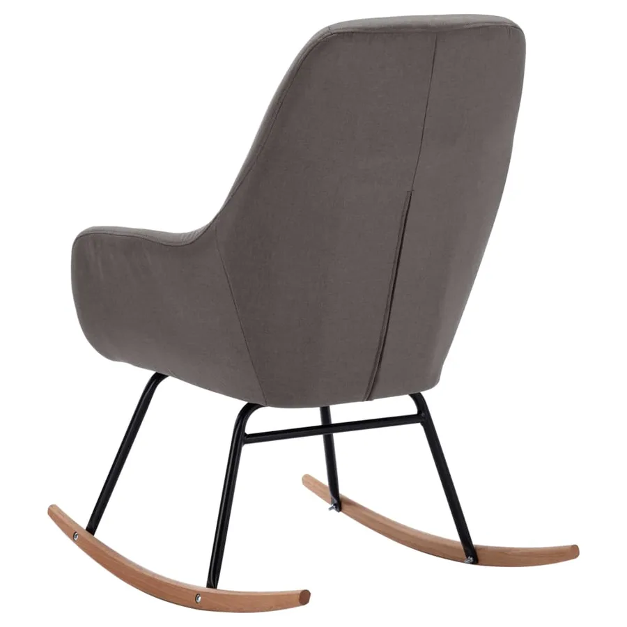 Chaise à bascule Gris clair Tissu - 5